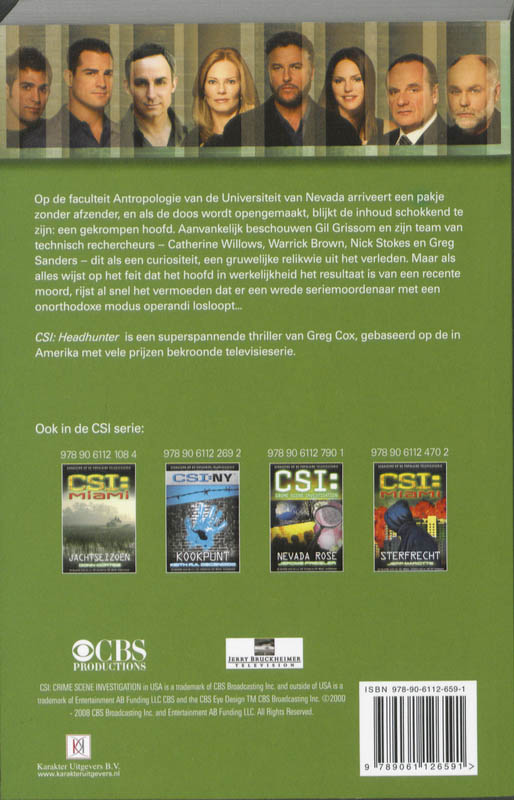 Achterkant van CSI Headhunter