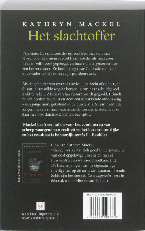 Achterkant van Het slachtoffer