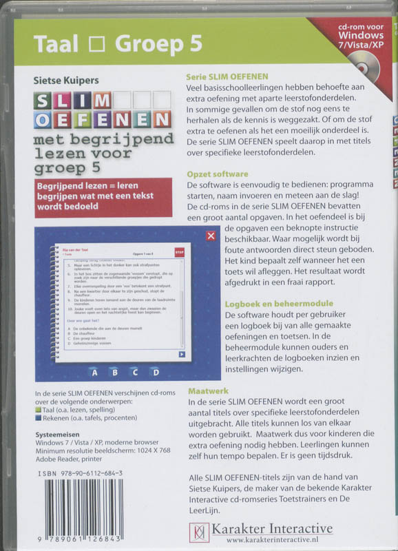 Achterkant van met begrijpend lezen voor groep 5