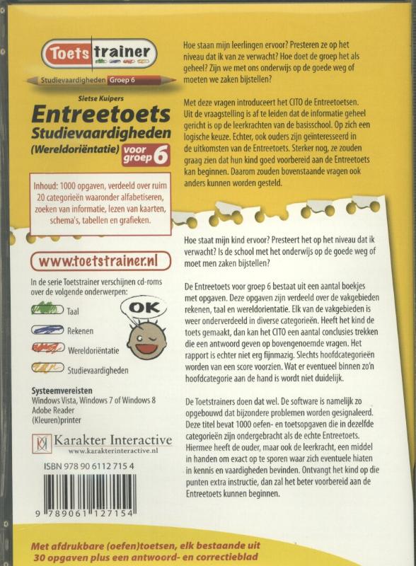Achterkant van wereldorientatie groep 6