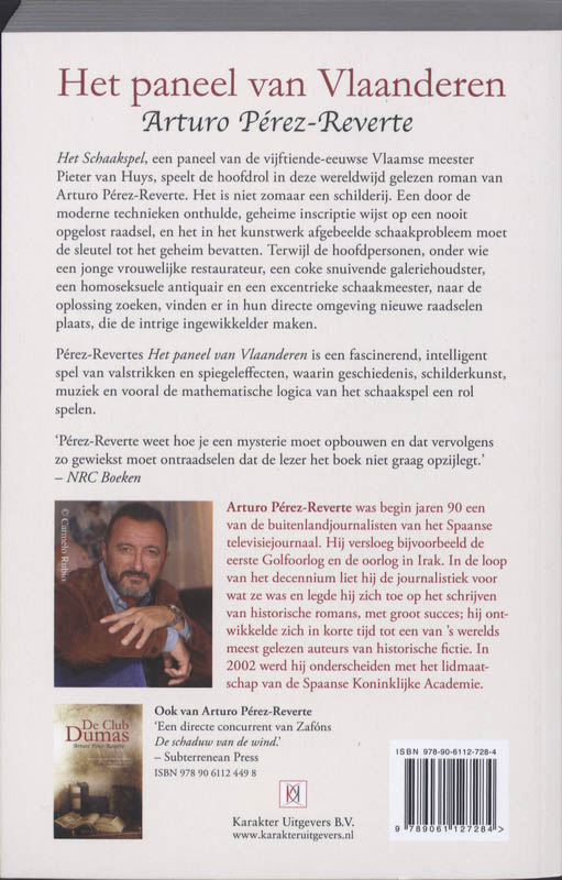 Achterkant van Het paneel van Vlaanderen