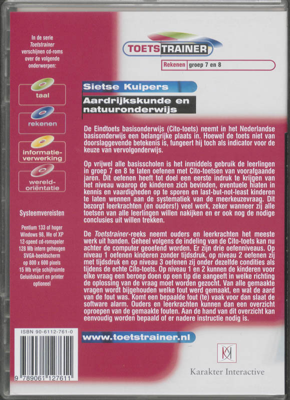 Achterkant van Aardrijkskunde en natuuronderwijs groep 7 en 8