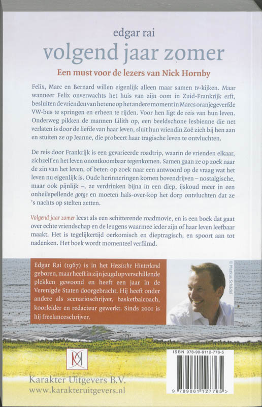Achterkant van Volgend jaar zomer
