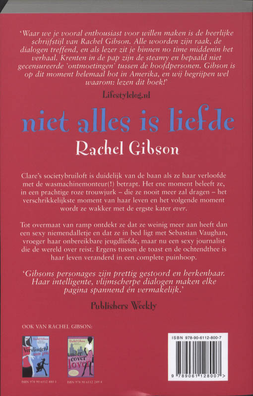 Achterkant van Niet alles is liefde