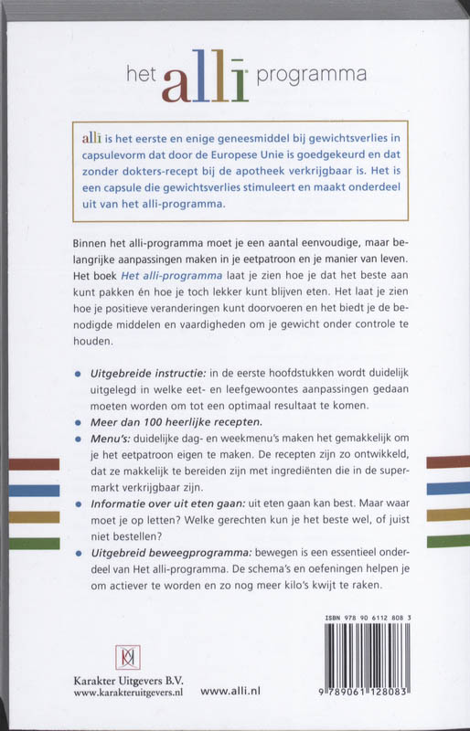 Achterkant van Het alli programma