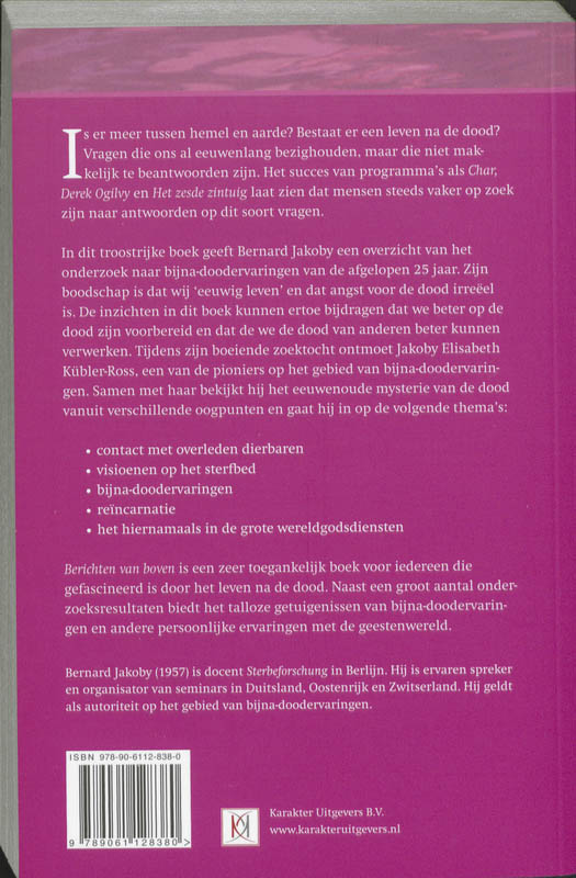 Achterkant van Berichten van boven