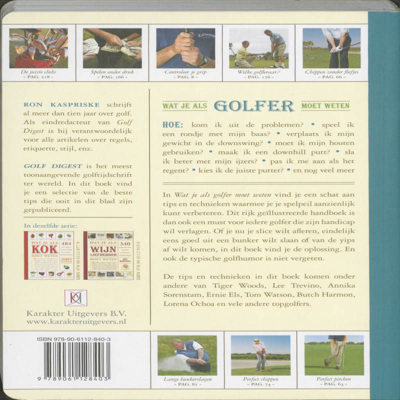 Achterkant van Wat je als golfer moet weten