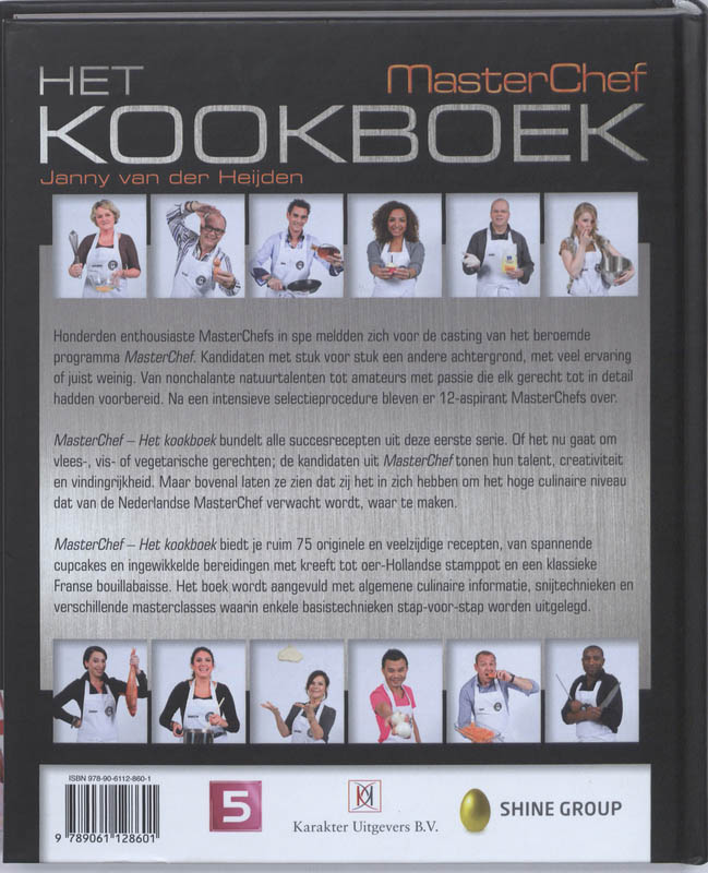 Achterkant van Masterchef - Het kookboek