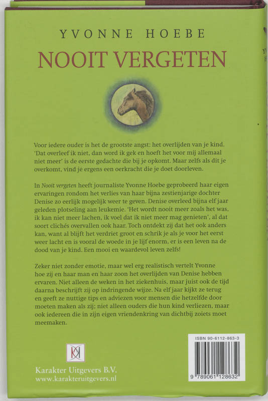 Achterkant van Nooit vergeten