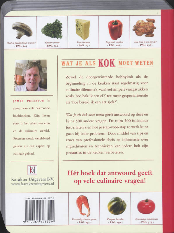 Achterkant van Wat je als kok moet weten