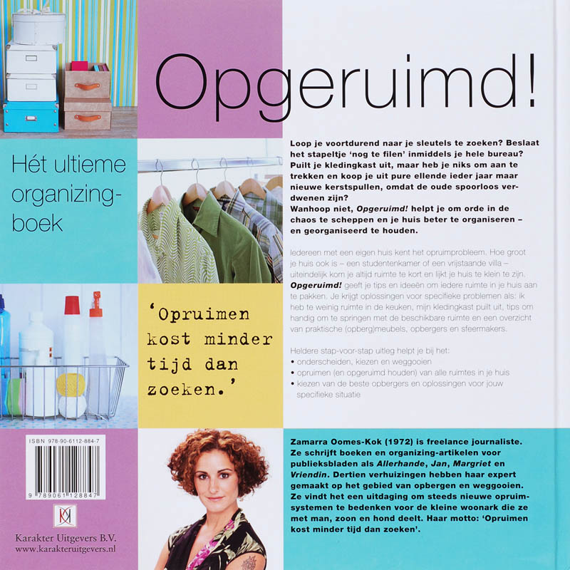 Achterkant van Opgeruimd