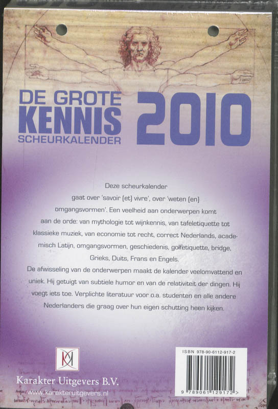 Achterkant van De grote kennisscheurkalender 2010