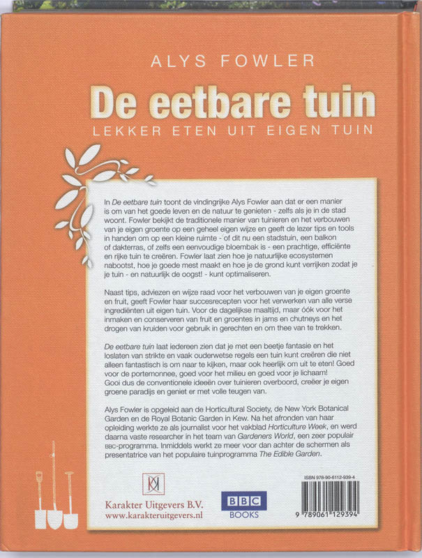 Achterkant van De eetbare tuin