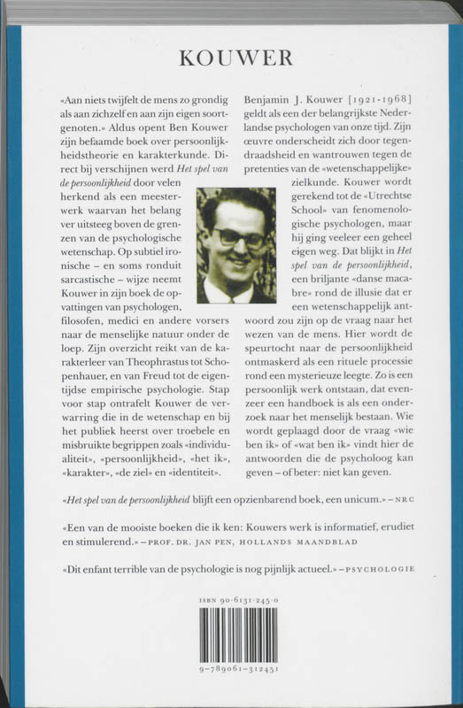 Achterkant van Het spel van de persoonlijkheid