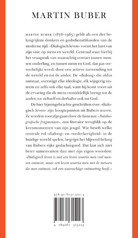 Achterkant van Dialogisch leven