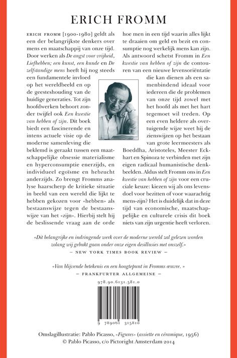 Achterkant van Een kwestie van hebben of zijn