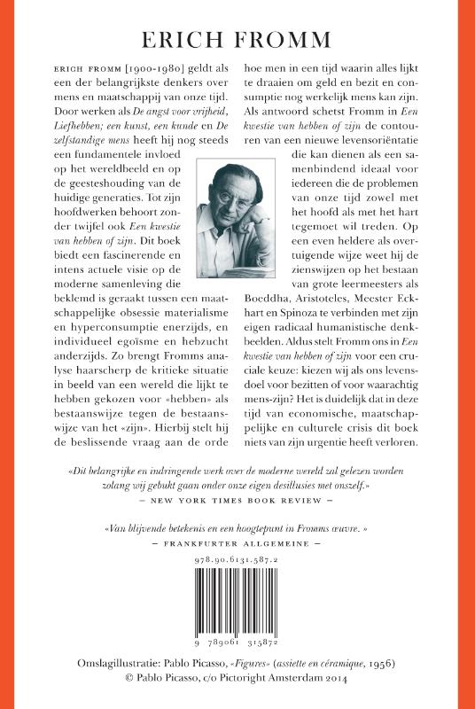 Achterkant van Een kwestie van hebben of zijn