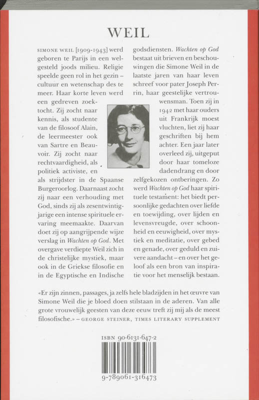 Achterkant van Wachten op God