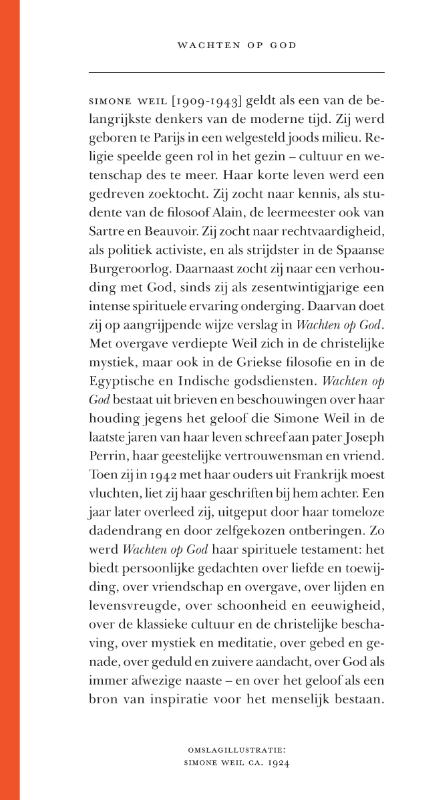 Achterkant van Wachten op God