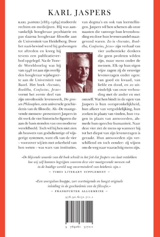 Achterkant van Socrates, Boeddha, Confucius, Jezus