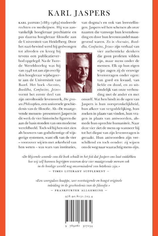 Achterkant van Socrates, Boeddha, Confucius, Jezus