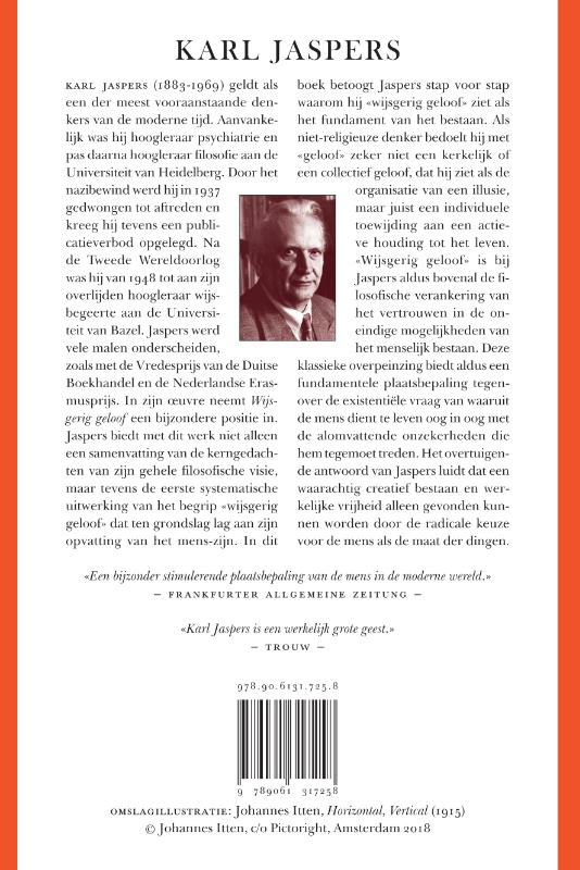 Achterkant van Wijsgerig geloof
