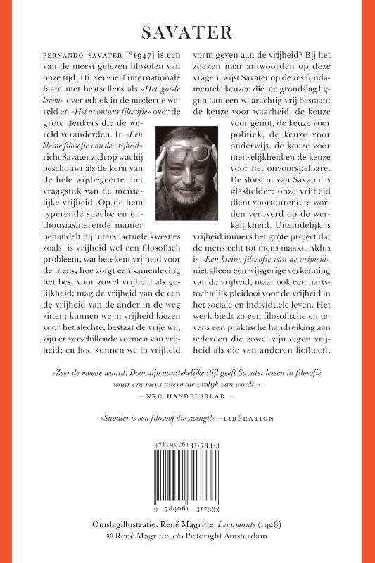 Achterkant van Een kleine filosofie van de vrijheid