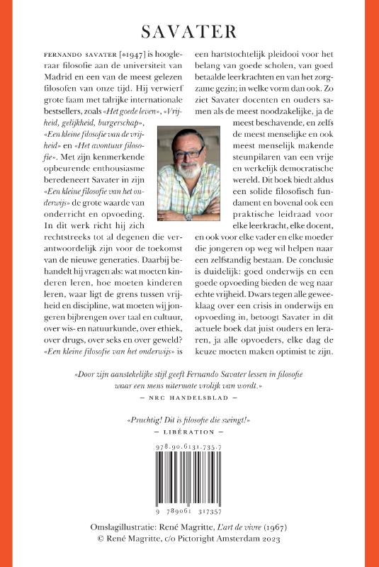Achterkant van Een kleine filosofie van het onderwijs