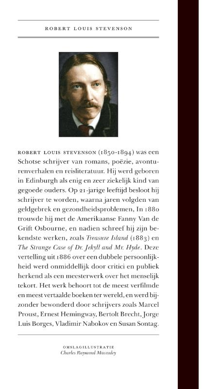 Achterkant van De zonderlinge geschiedenis van dr. Jekyll en mr. Hyde