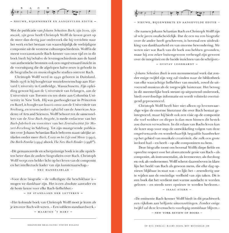 Achterkant van Johann Sebastian Bach