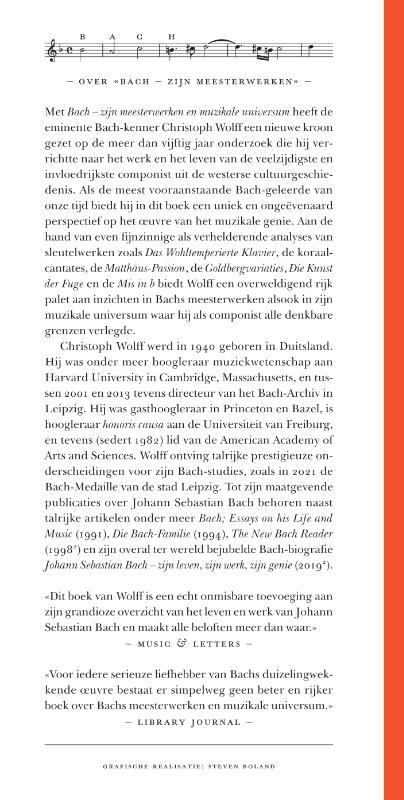 Achterkant van Bach - zijn meesterwerken en muzikale universum