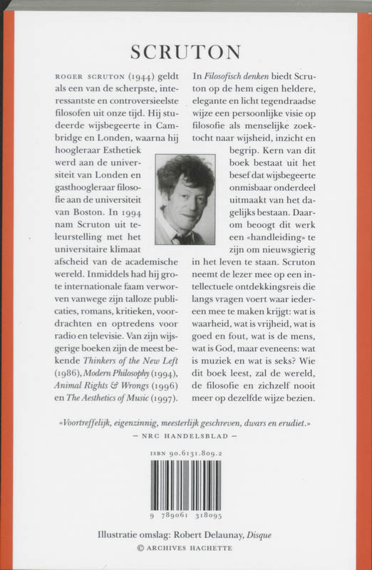 Achterkant van Filosofisch denken