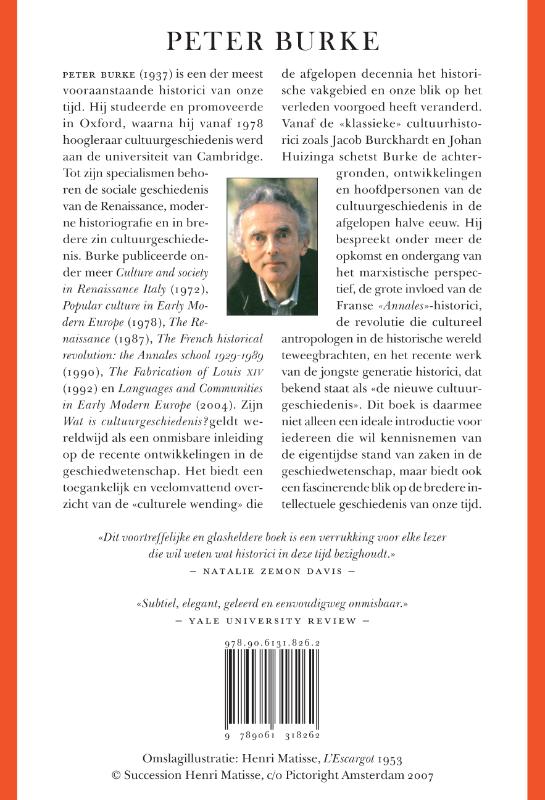 Achterkant van Wat is cultuurgeschiedenis?