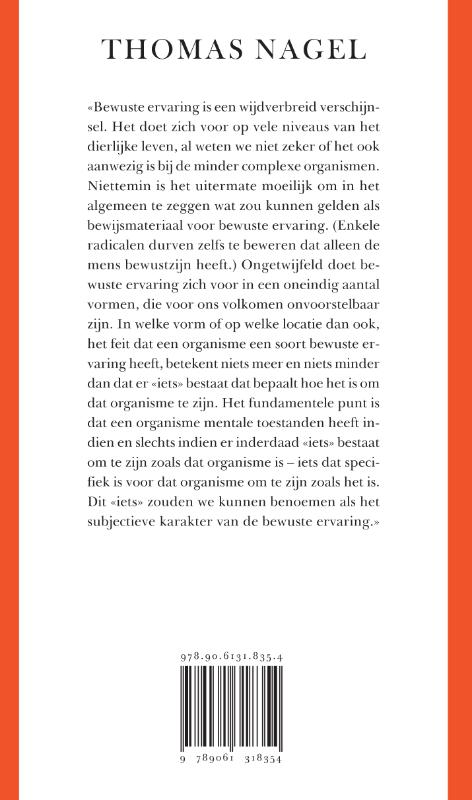 Achterkant van Hoe is het om een vleermuis te zijn?