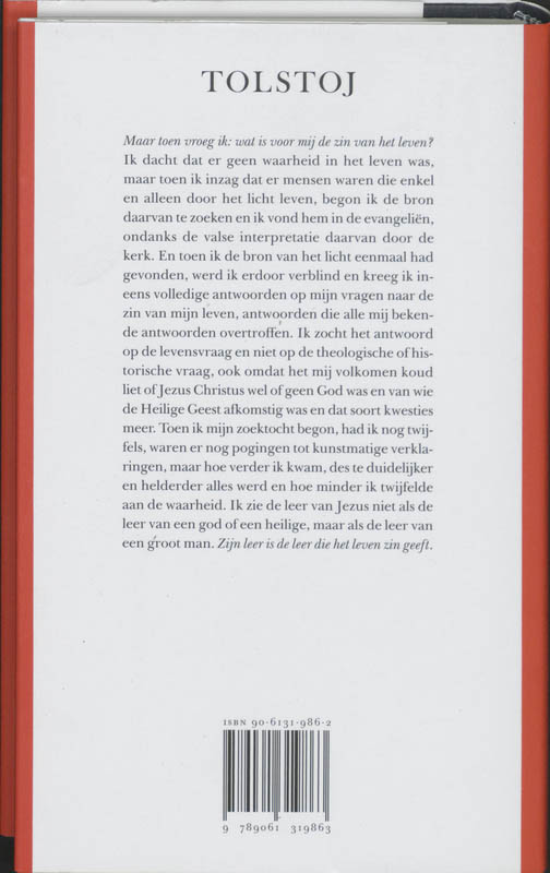 Achterkant van Mijn kleine evangelie