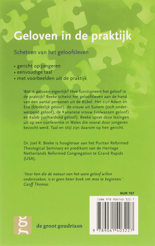 Achterkant van Geloven in de praktijk