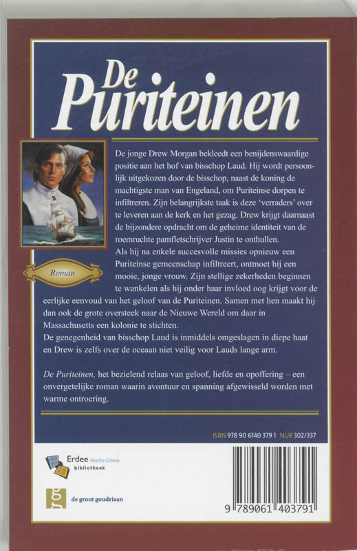 Achterkant van De Puriteinen