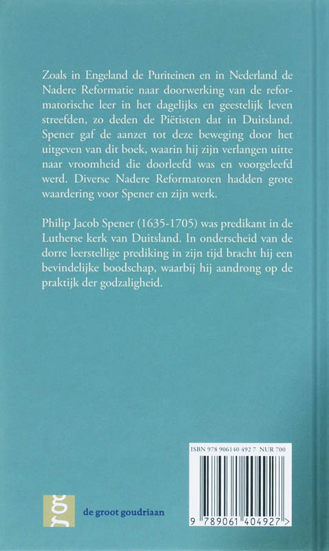Achterkant van Verlangen naar vroomheid