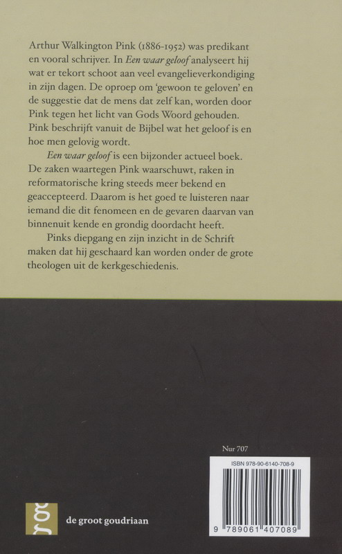 Achterkant van Een waar geloof