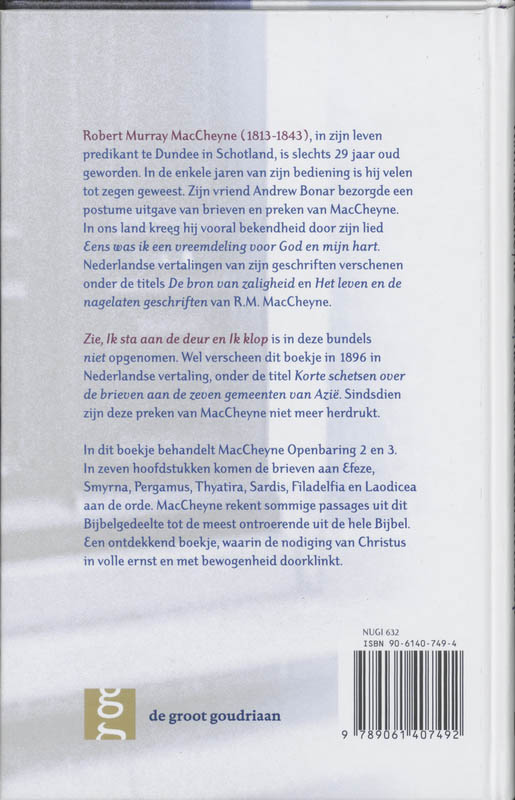 Achterkant van Zie, Ik sta aan de deur en Ik klop