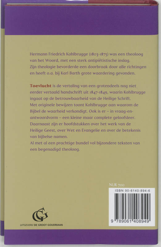 Achterkant van Toevlucht