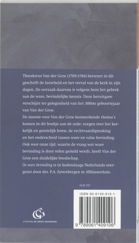 Achterkant van De ware bevinding