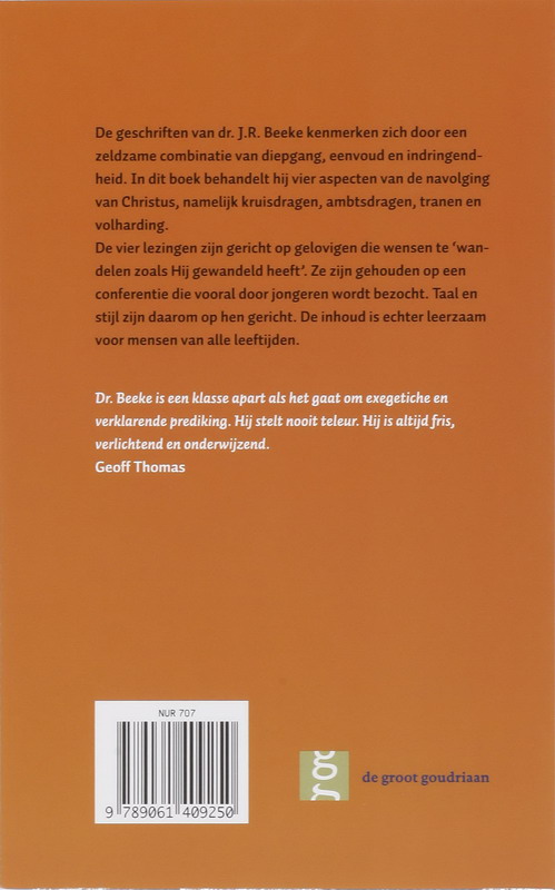 Achterkant van Jezus navolgen