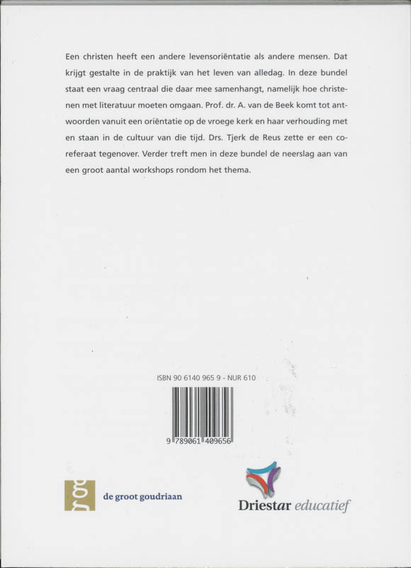 Achterkant van Literatuur & cultuur