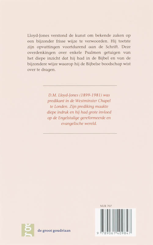 Achterkant van Bij uw altaren