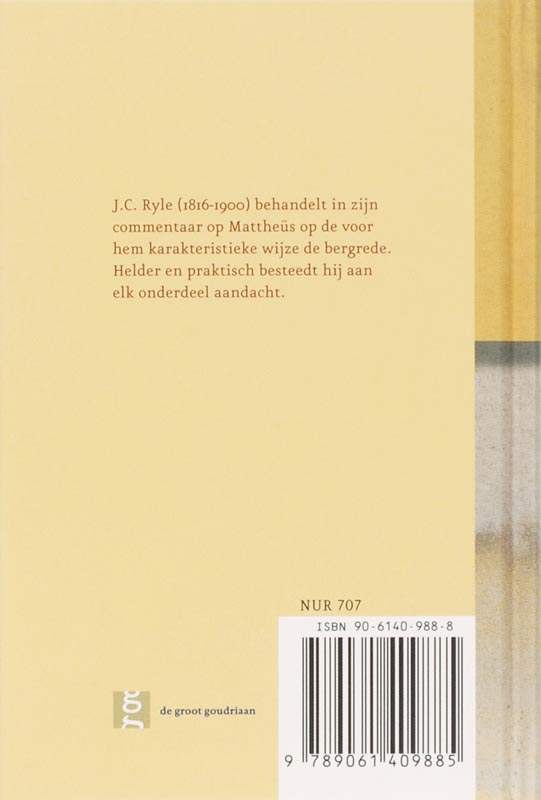 Achterkant van De Bergrede