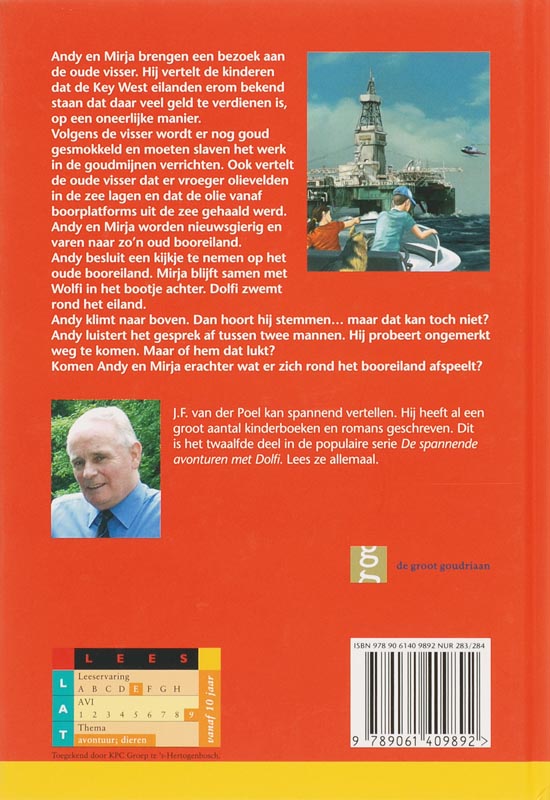 Achterkant van Dolfi, Wolfi en een gevaarlijk booreiland