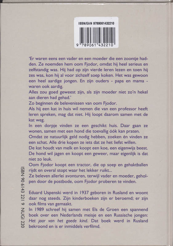 Achterkant van Oom Fjodor, de kleine dierenvriend