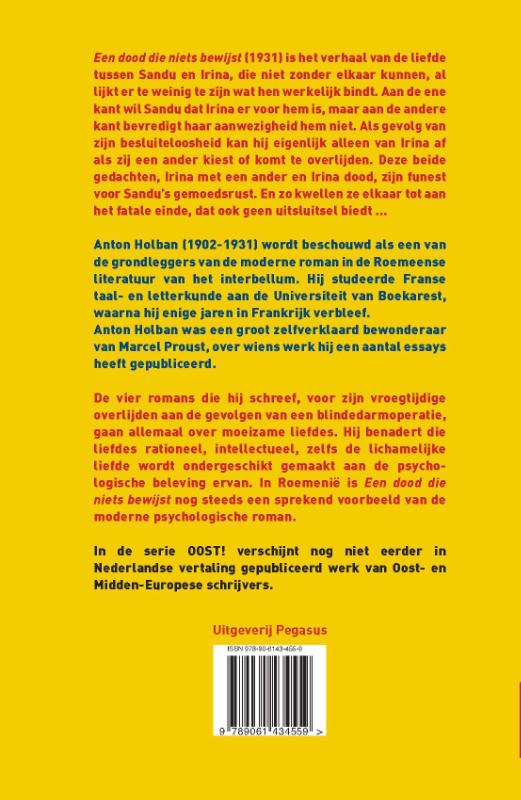 Achterkant van Een dood die niets bewijst