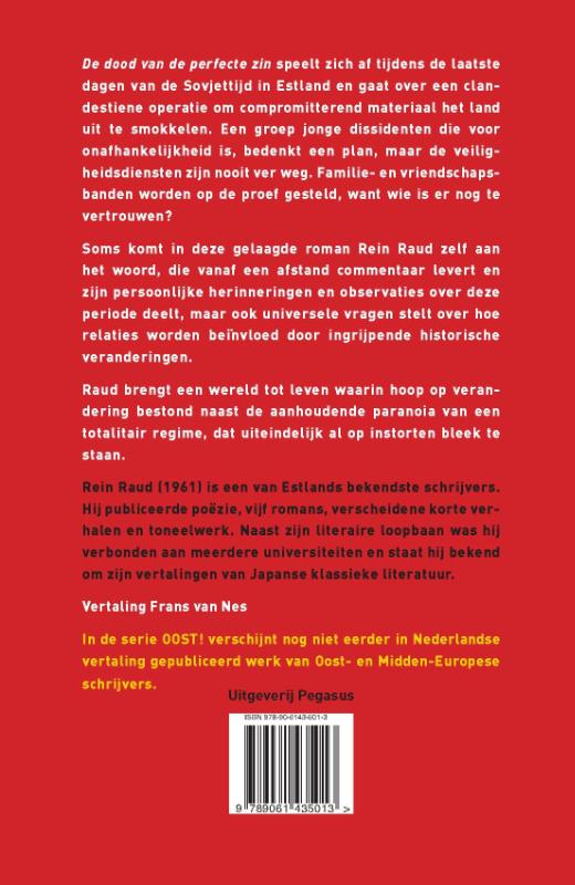 Achterkant van De dood van de perfecte zin